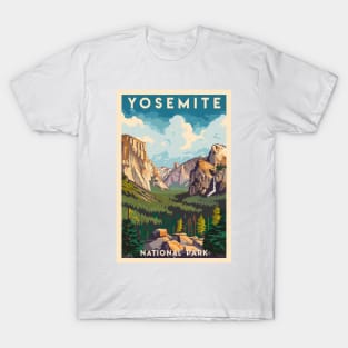 Yosemite National Park Vintage Travel Poster T-Shirt